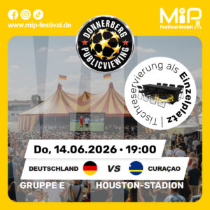 VIP-Einzelplatz | Public Viewing am Donnerberg – Deutschland vs. Curaçao (14.06.2026)